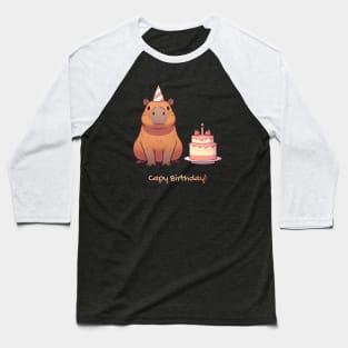 Cappy Capy Birthday Capybara Baseball T-Shirt